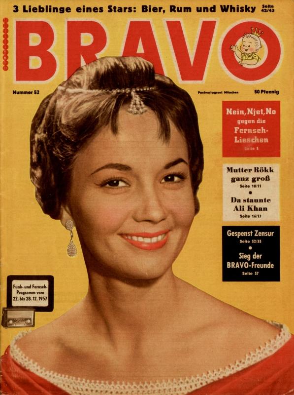 BRAVO Nr. 52 vom 17 décembre 1957 – Titelseite: Liselotte Pulver