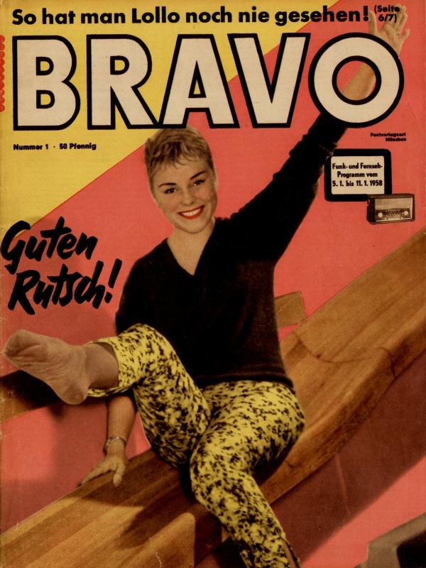 BRAVO Nr. 1 vom 31 décembre 1957 – Titelseite: Susanne Cramer