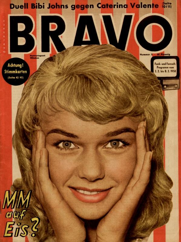 BRAVO Nr. 5 vom 28.01.1958 – Titelseite: Marion Michael