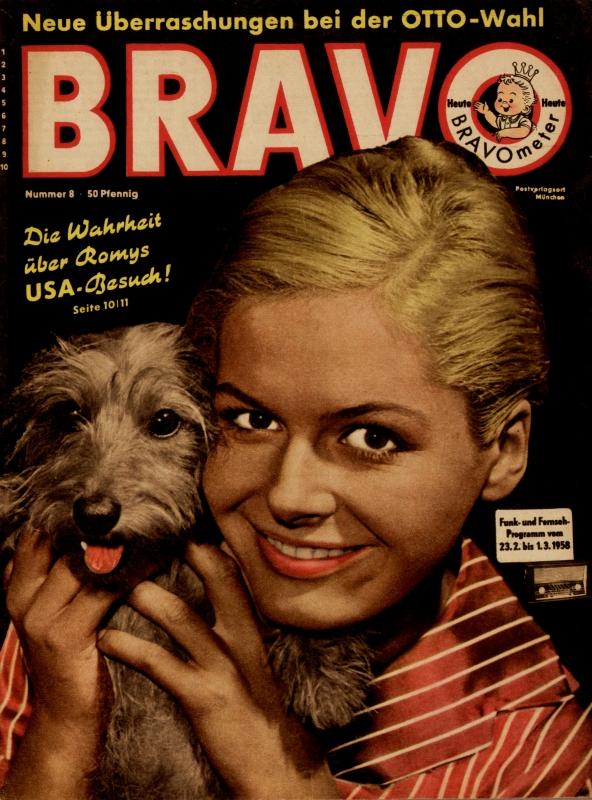BRAVO Nr. 8 vom 18 février 1958 – Titelseite: Gundula Böhm