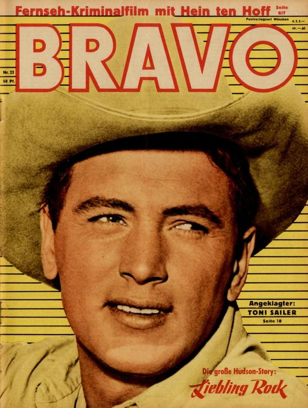 BRAVO Nr. 22 vom 27.05.1958 – Titelseite: Rock Hudson