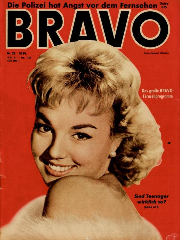BRAVO Nr. 23 vom 3 juin 1958 – Titelseite: Mylène Demongeot