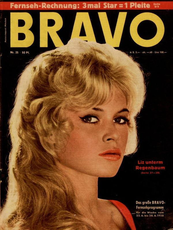 BRAVO Nr. 25 vom 17 juin 1958 – Titelseite: Brigitte Bardot