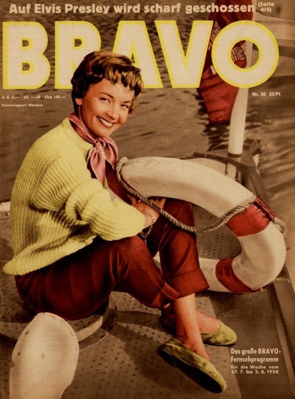BRAVO Nr. 30 vom 22 juillet 1958 – Titelseite: Liselotte Pulver