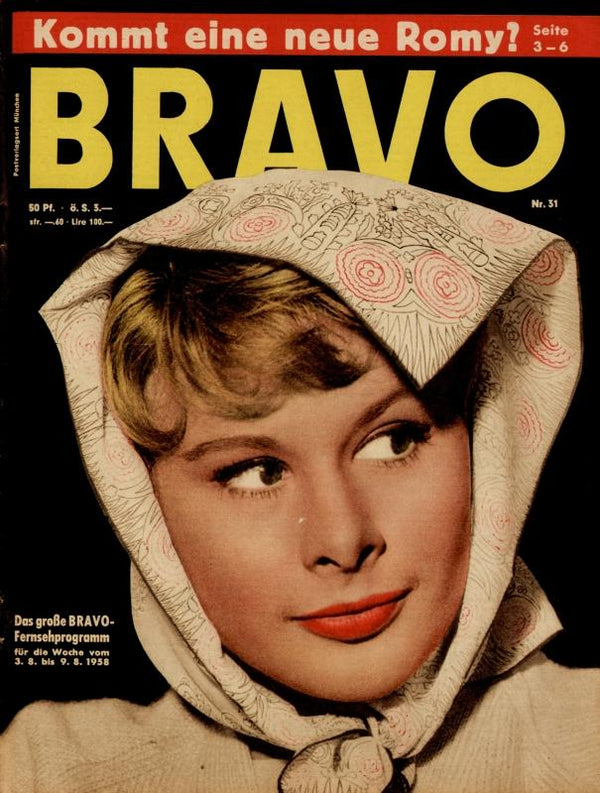 BRAVO Nr. 31 vom 29 juillet 1958 – Titelseite: Marisa Allasio