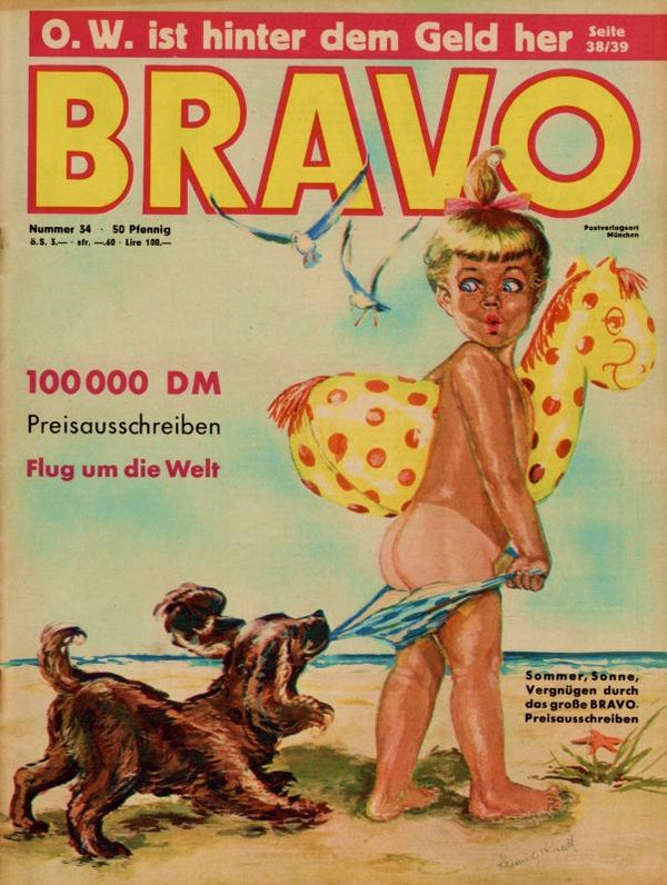BRAVO Nr. 34 vom 19 août 1958 – Titelseite: dessin