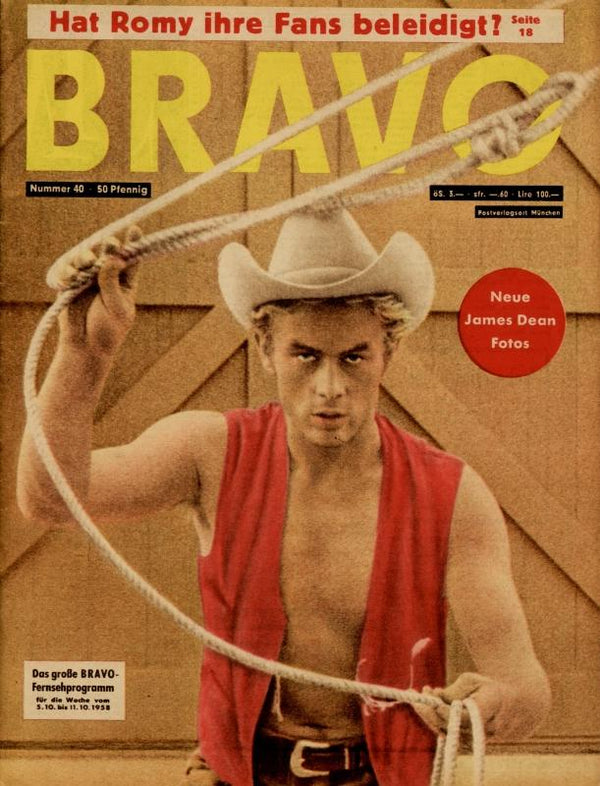BRAVO Nr. 40 vom 30 septembre 1958 – Titelseite: James Dean
