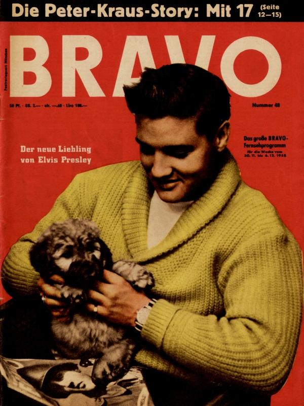BRAVO Nr. 48 vom 25 novembre 1958 – Titelseite: Elvis Presley
