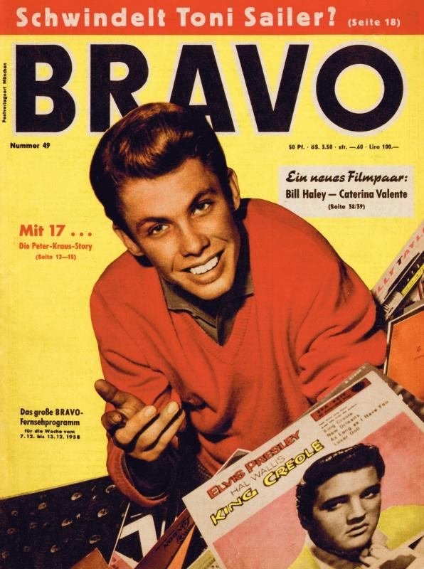 BRAVO Nr. 49 vom 2 décembre 1958 – Titelseite: Peter Kraus