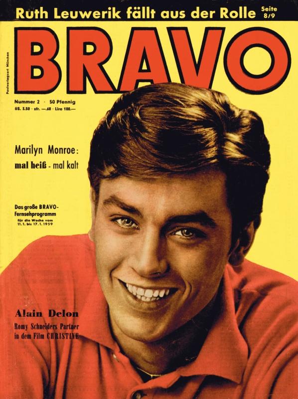 BRAVO Nr. 2 vom 6 janvier 1959 – Titelseite: Alain Delon