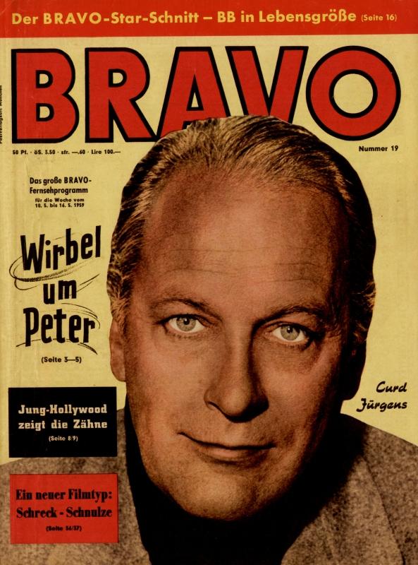 BRAVO Nr. 19 vom 05.05.1959 – Titelseite: Curd Jürgens