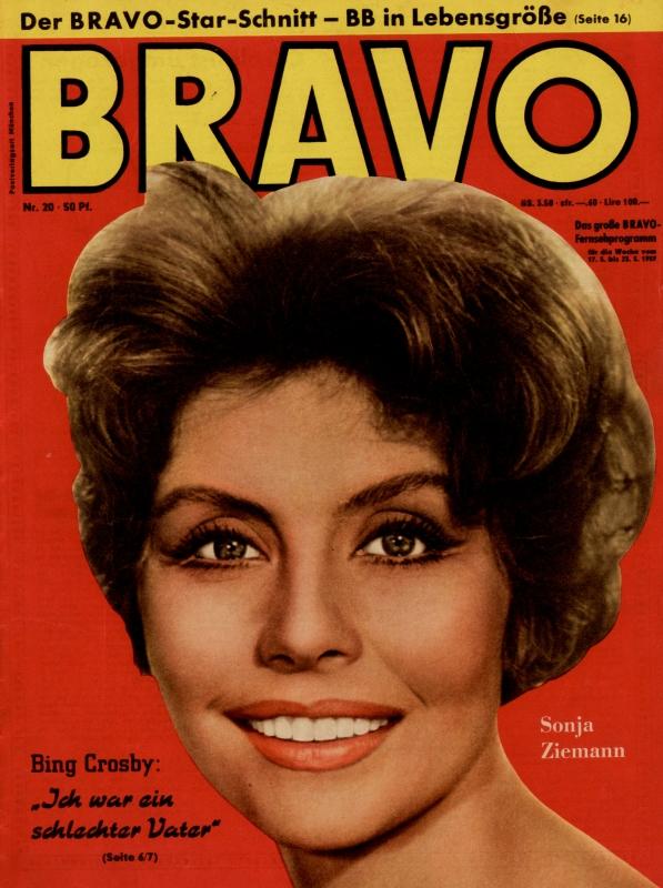 BRAVO Nr. 20 vom 12 mai 1959 – Titelseite: Sonja Ziemann