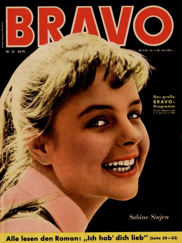 BRAVO Nr. 23 vom 2 juin 1959 – Titelseite: Sabine Sinjen