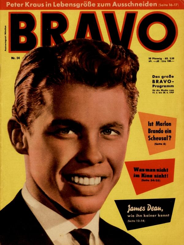 BRAVO Nr. 24 vom 9 juin 1959 – Titelseite: Peter Kraus