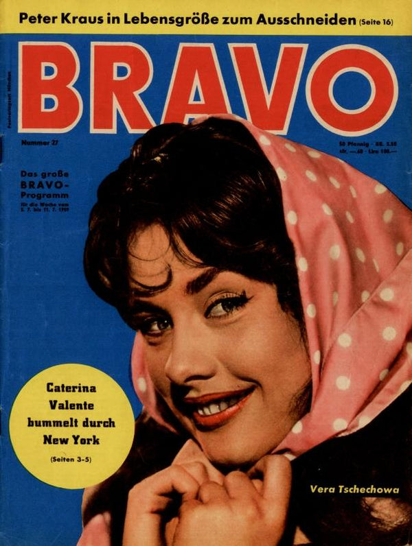 BRAVO Nr. 27 vom 30 juin 1959 – Titelseite: Vera Tschechowa