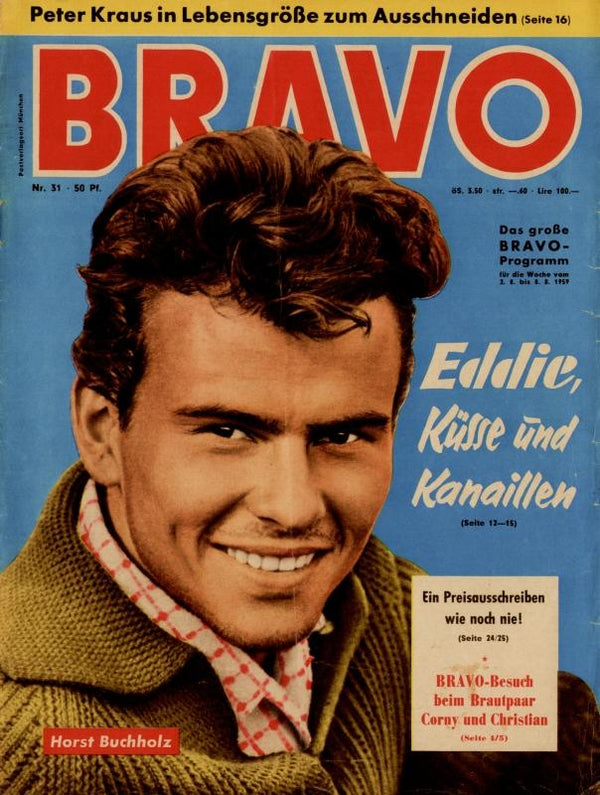 BRAVO Nr. 31 vom 28 juillet 1959 – Titelseite: Horst Buchholz