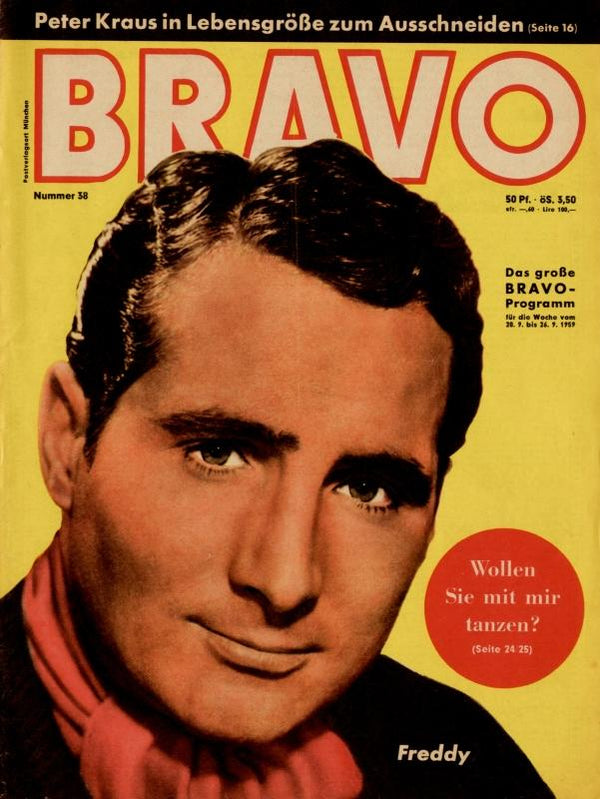 BRAVO Nr. 38 vom 15 septembre 1959 – Titelseite: Freddy Quinn