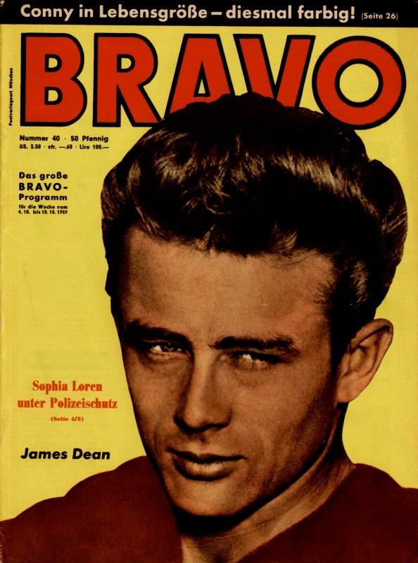 BRAVO Nr. 40 vom 29 septembre 1959 – Titelseite: James Dean