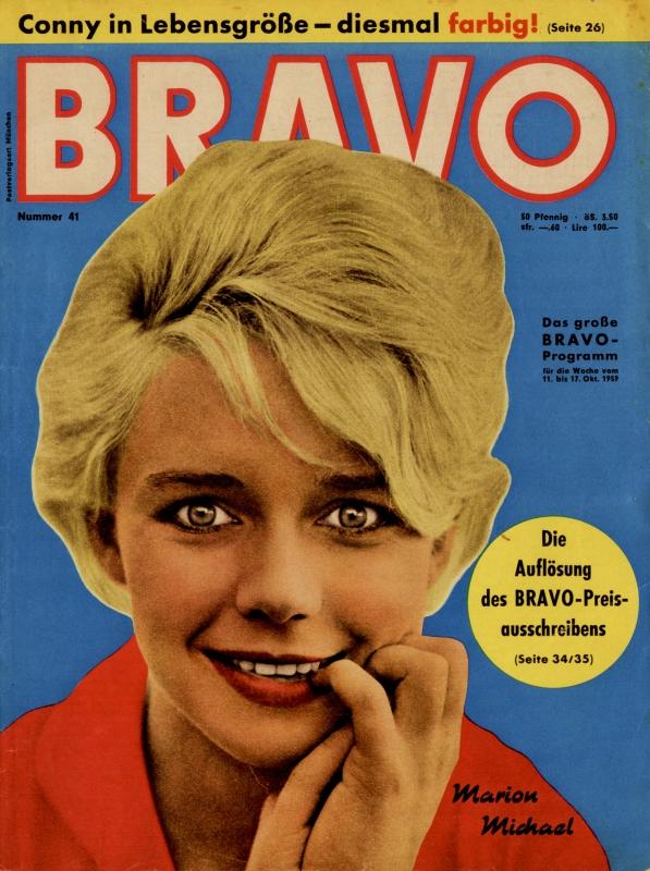 BRAVO Nr. 41 vom 06.10.1959 – Titelseite: Marion Michael