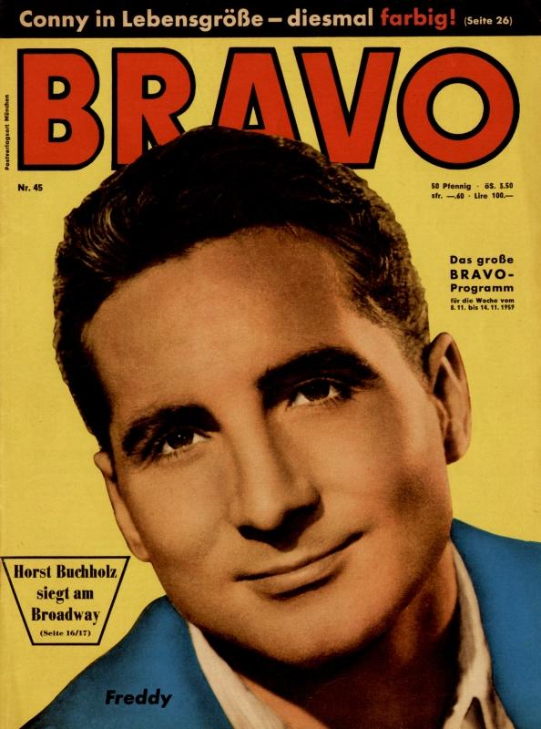 BRAVO Nr. 45 vom 3 novembre 1959 – Titelseite: Freddy Quinn