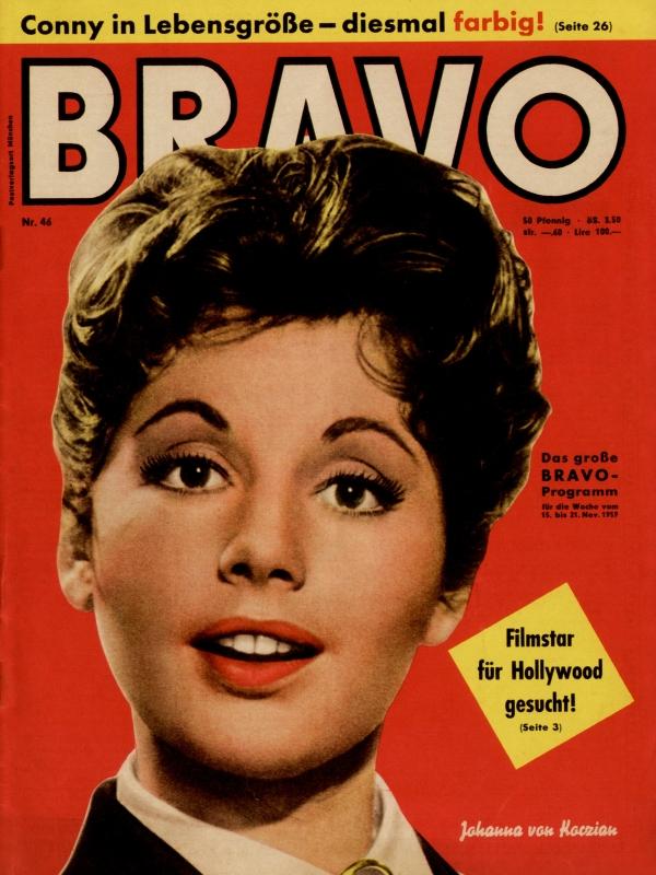 BRAVO Nr. 46 vom November 10, 1959 – Titelseite: Johanna von Koczian