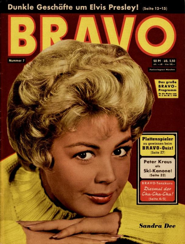 BRAVO Nr. 7 vom 9 février 1960 – Titelseite: Sandra Dee