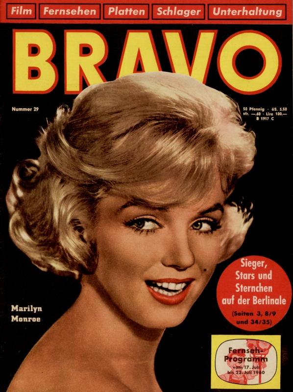 BRAVO Nr. 29 vom 12 juillet 1960 – Titelseite: Marilyn Monroe