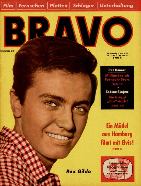 BRAVO Nr. 32 vom 2 août 1960 – Titelseite: Rex Gildo
