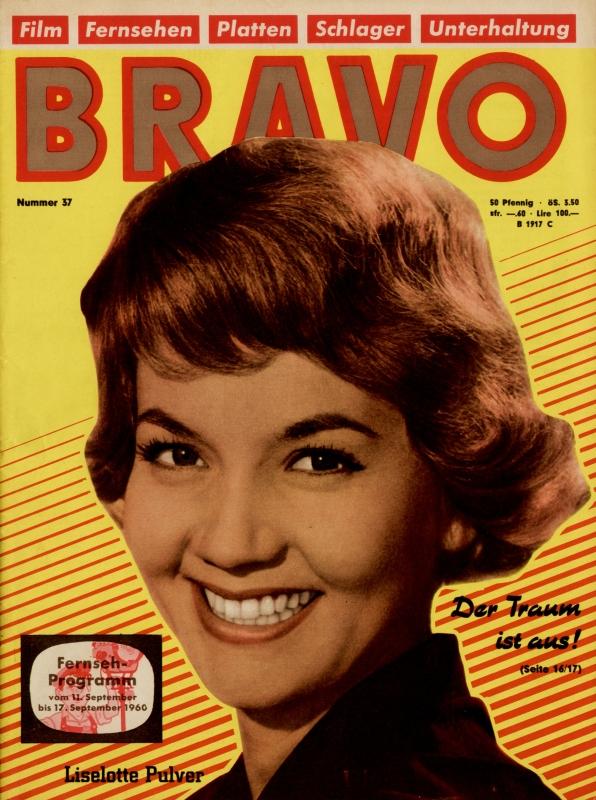 BRAVO Nr. 37 vom 06.09.1960 – Titelseite: Liselotte Pulver