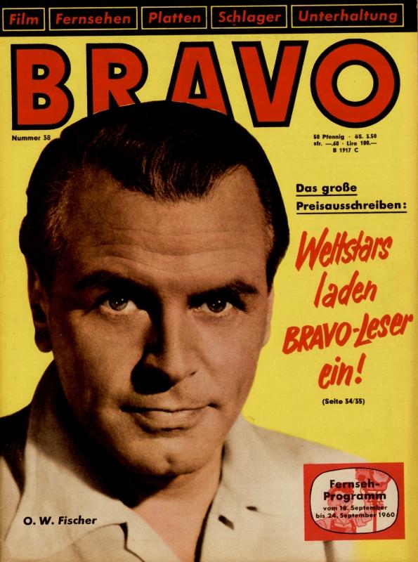 BRAVO Nr. 38 vom 13.09.1960 – Titelseite: O.W. Fischer