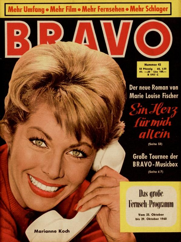 BRAVO Nr. 43 vom 18 octobre 1960 – Titelseite: Marianne Koch