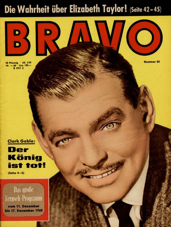 BRAVO Nr. 50 vom 06.12.1960 – Titelseite: Clark Gable