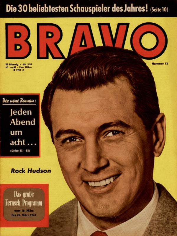 BRAVO Nr. 12 vom 14.03.1961 – Titelseite: Rock Hudson