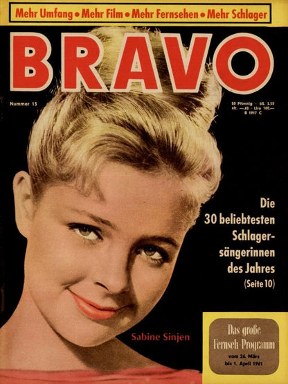 BRAVO Magazin - Alle Ausgaben von 1961 Nr. 13
