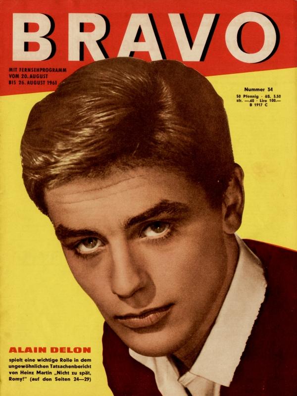 BRAVO Nr. 34 vom 15 août 1961 – Titelseite: Alain Delon