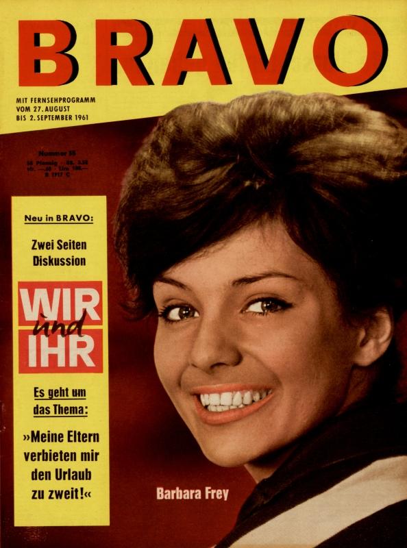BRAVO Nr. 35 vom August 22, 1961 – Titelseite: Barbara Frey