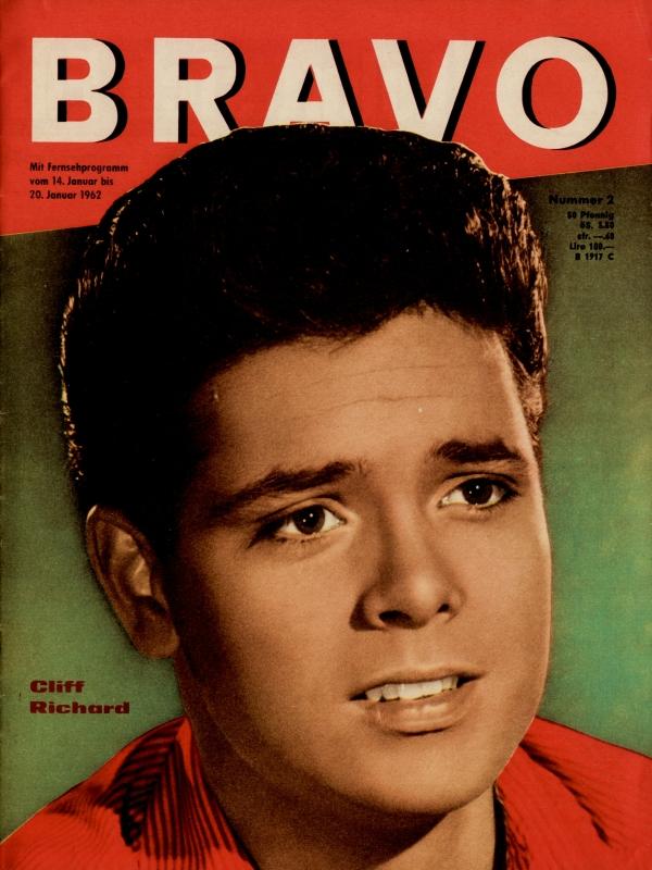 BRAVO Nr. 2 vom 9 janvier 1962 – Titelseite: Cliff Richard