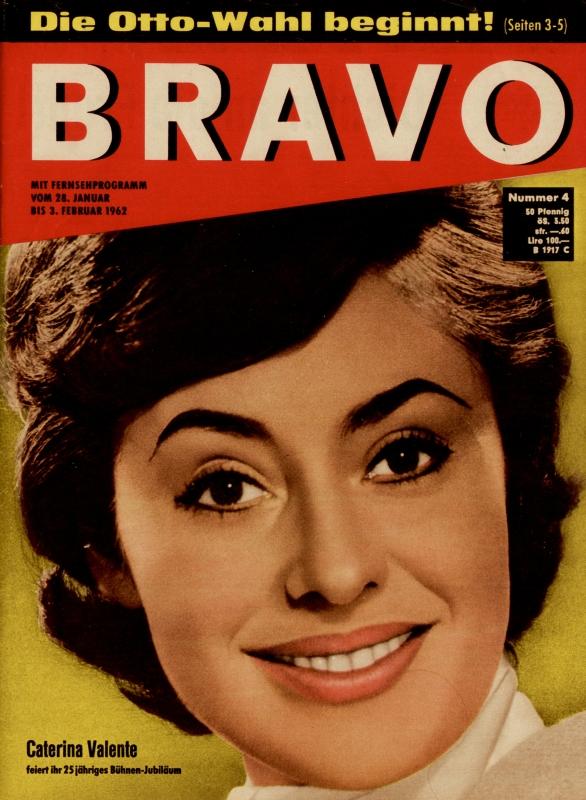 BRAVO Nr. 4 vom January 23, 1962 – Titelseite: Caterina Valente
