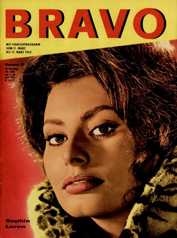 BRAVO Nr. 10 vom 6 mars 1962 – Titelseite: Sophia Loren