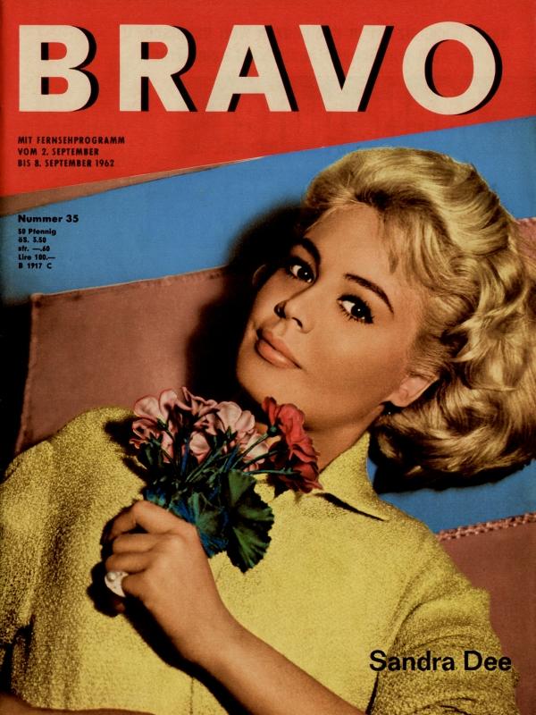 BRAVO Nr. 35 vom 28 août 1962 – Titelseite: Sandra Dee