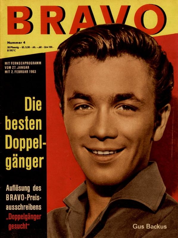 BRAVO Nr. 4 vom 22.01.1963 – Titelseite: Gus Backus