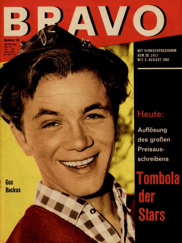 BRAVO Nr. 30 vom 23.07.1963 – Titelseite: Gus Backus