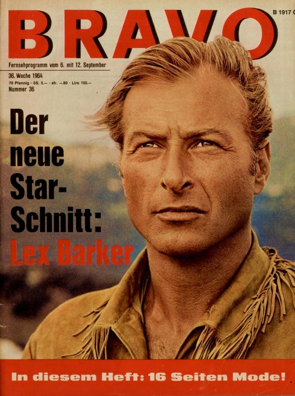 BRAVO Nr. 36 vom 1er septembre 1964 – Titelseite: Lex Barker