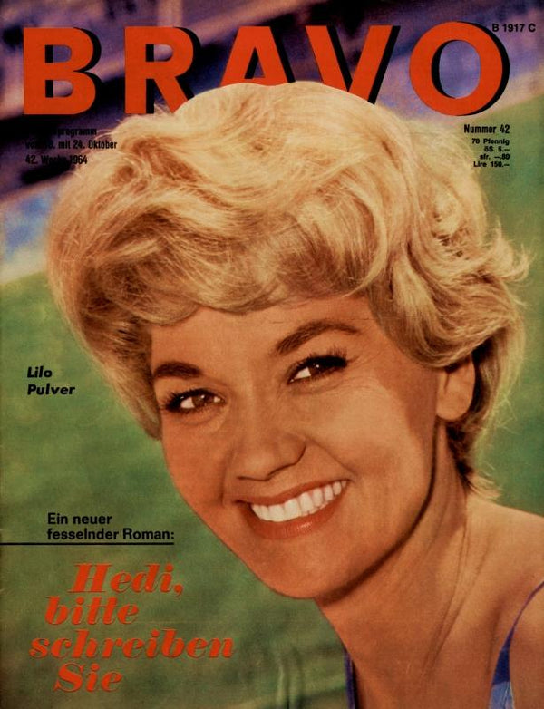 BRAVO Nr. 42 vom 13 octobre 1964 – Titelseite: Liselotte Pulver
