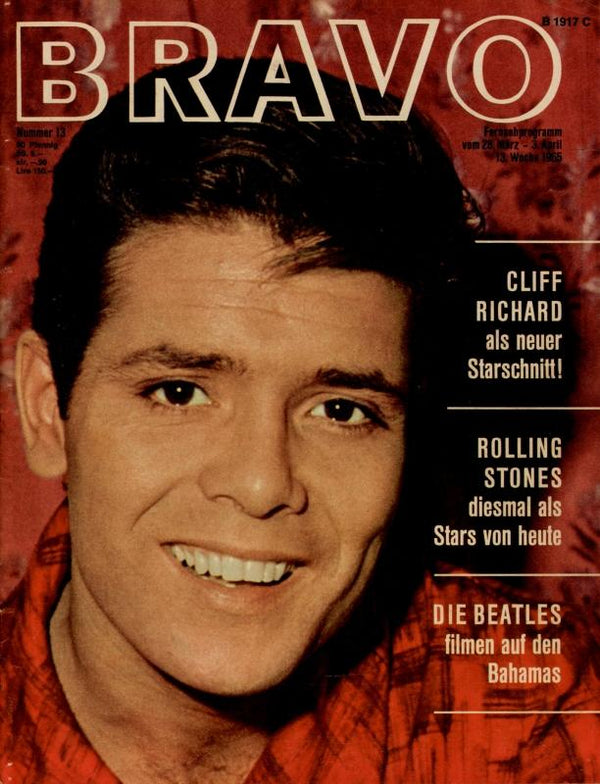 BRAVO Nr. 13 vom 23 mars 1965 – Titelseite: Cliff Richard