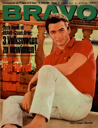 BRAVO Magazin - Alle Ausgaben von 1965 Nr. 33