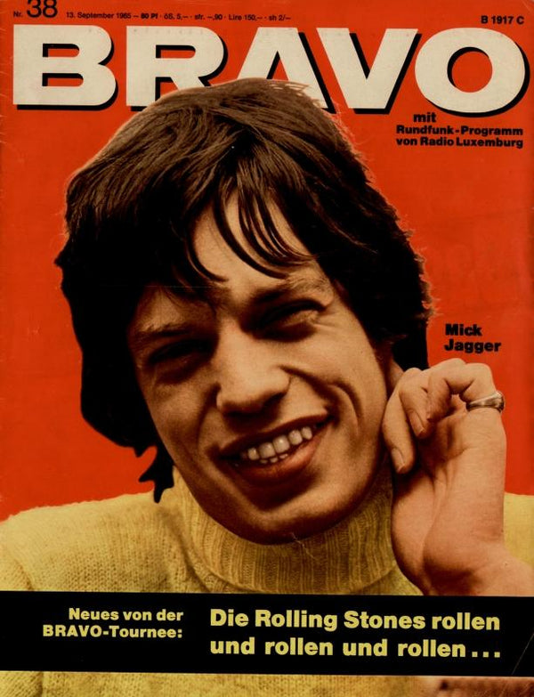 BRAVO Nr. 38 vom 13 septembre 1965 – Titelseite: Mick Jagger