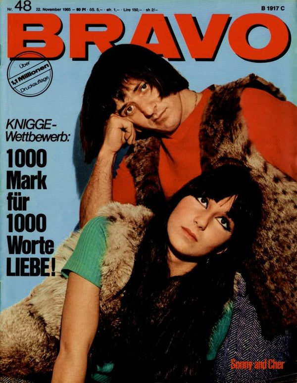 BRAVO Nr. 48 vom 22 novembre 1965 – Titelseite: Sonny et Cher