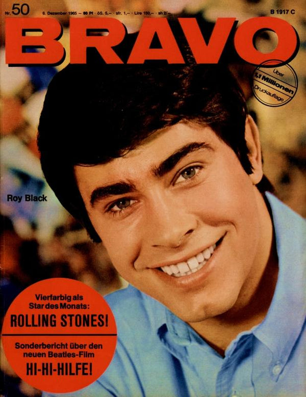 BRAVO Nr. 50 vom 06.12.1965 – Titelseite: Roy Black