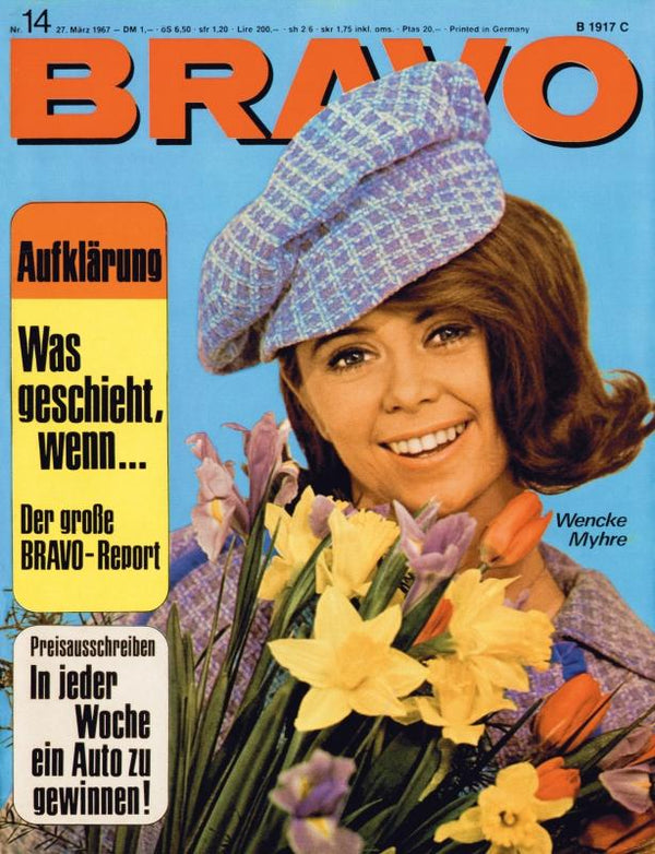 BRAVO Nr. 14 vom 27 mars 1967 – Titelseite: Wencke Myhre